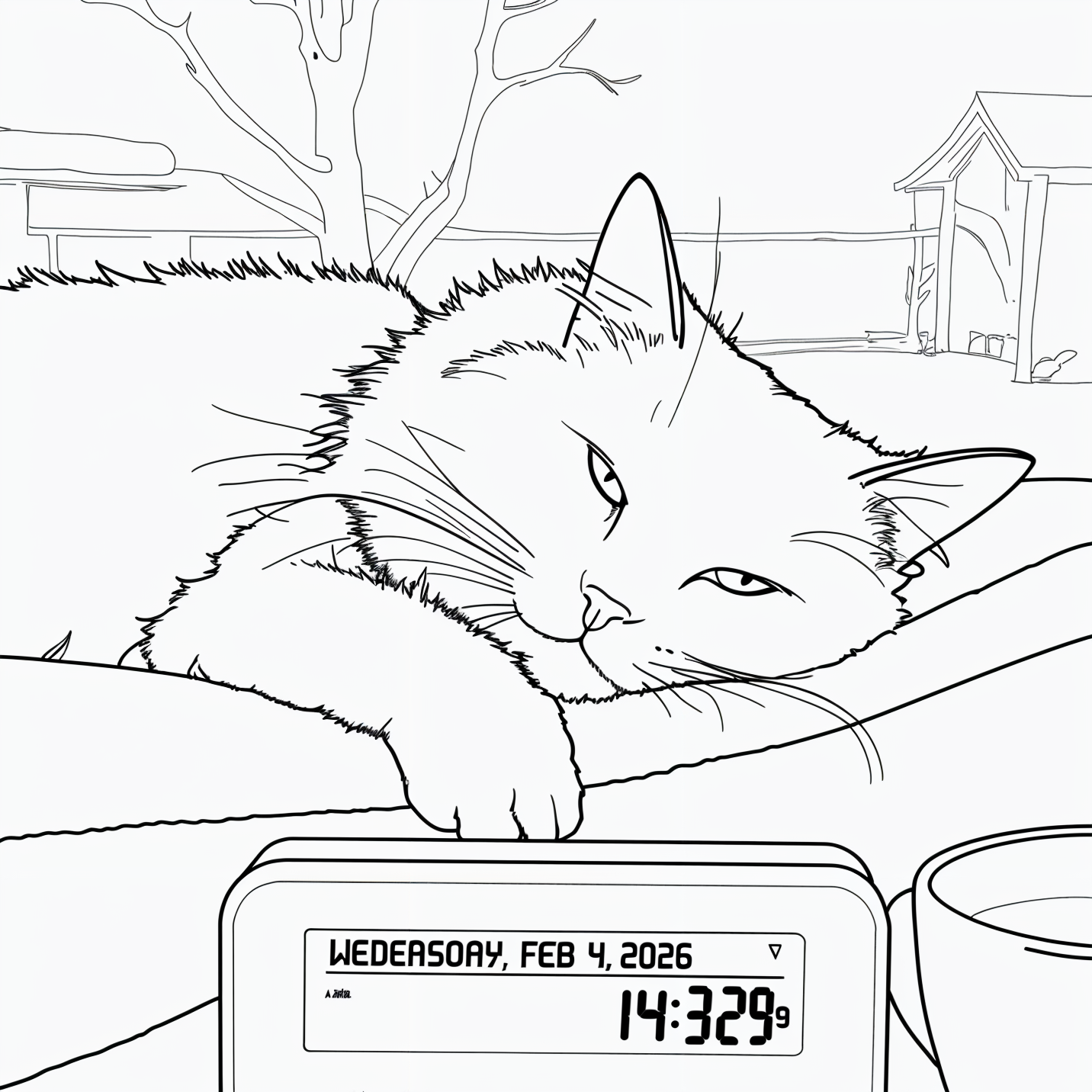 Cat Line Art